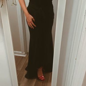 Black Evening Dress-adjustable straps